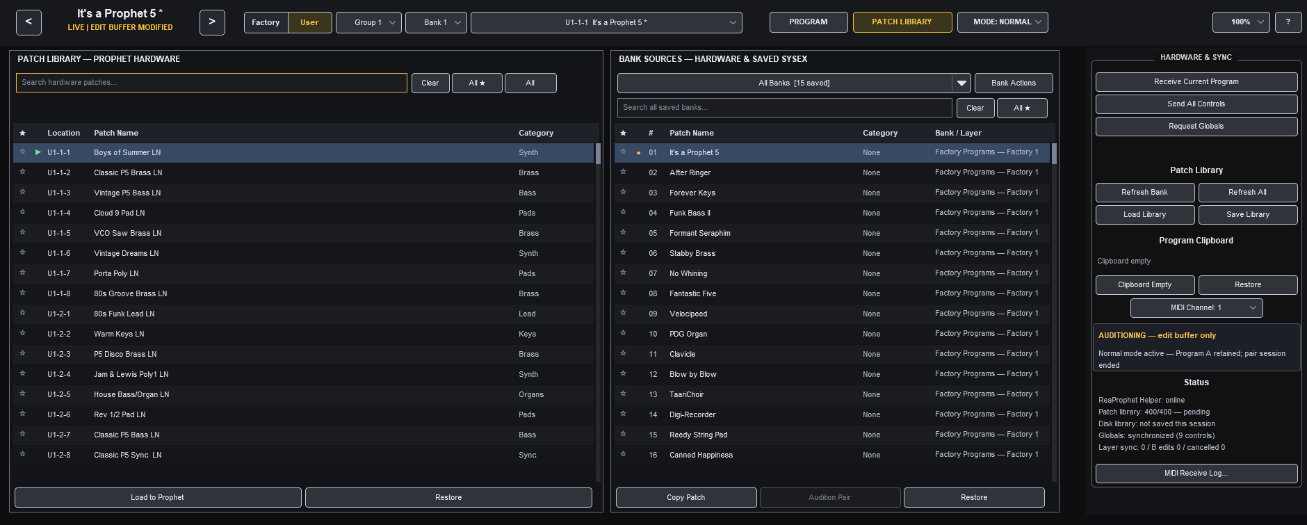 ReaProphet searchable preset browser and librarian